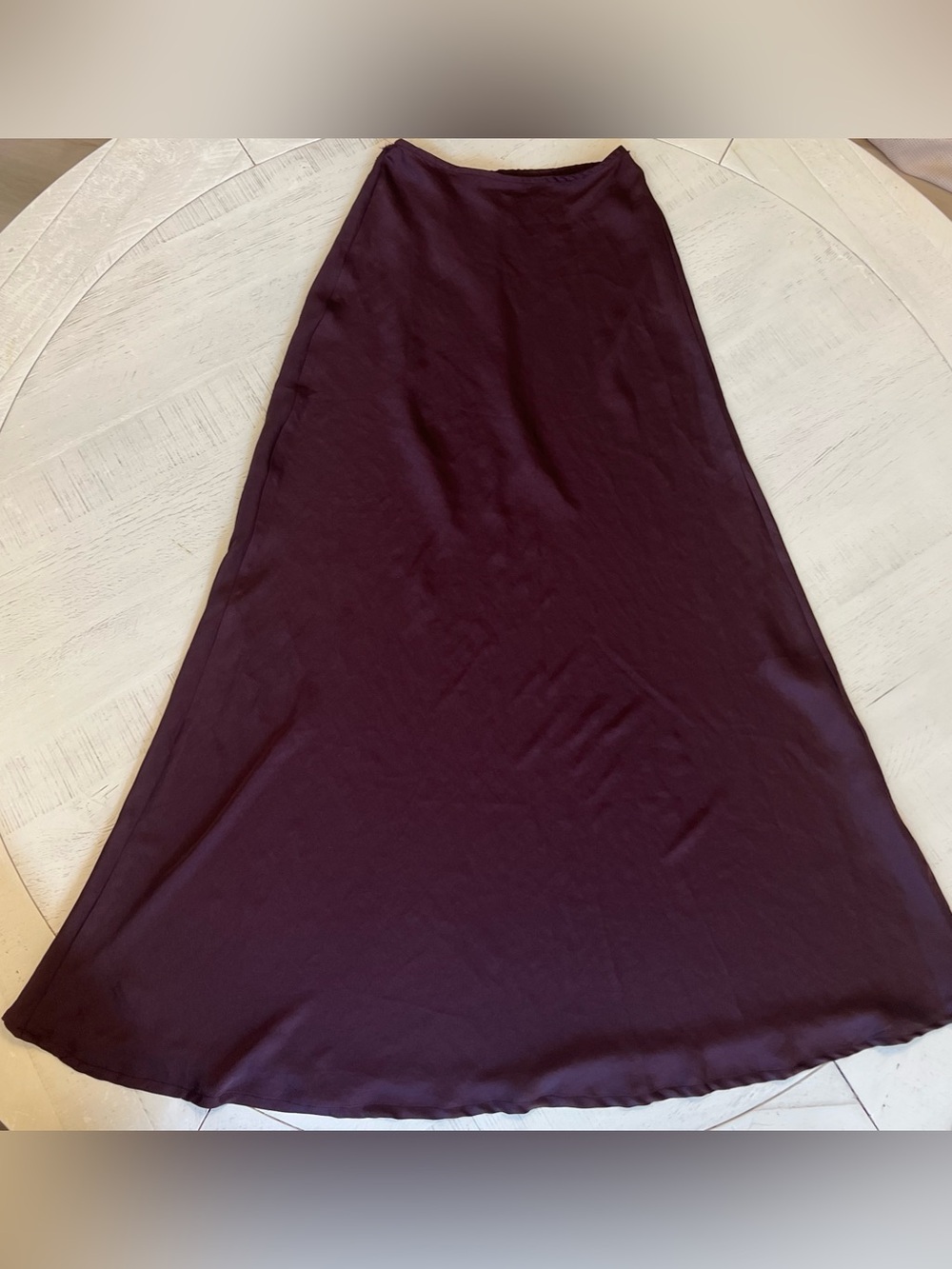 VRG GRL Plum Satin Strapless Maxi Dress - Size 6 AU (US 2 / XS) - Picture 3 of 8